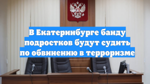 В Екатеринбурге банду подростков будут судить по обвинению в терроризме