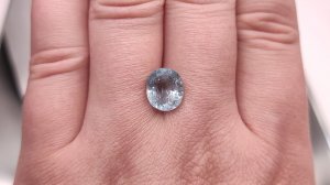 Аквамарин овал 4.02 ct. Бразилия. + гемм. заключение