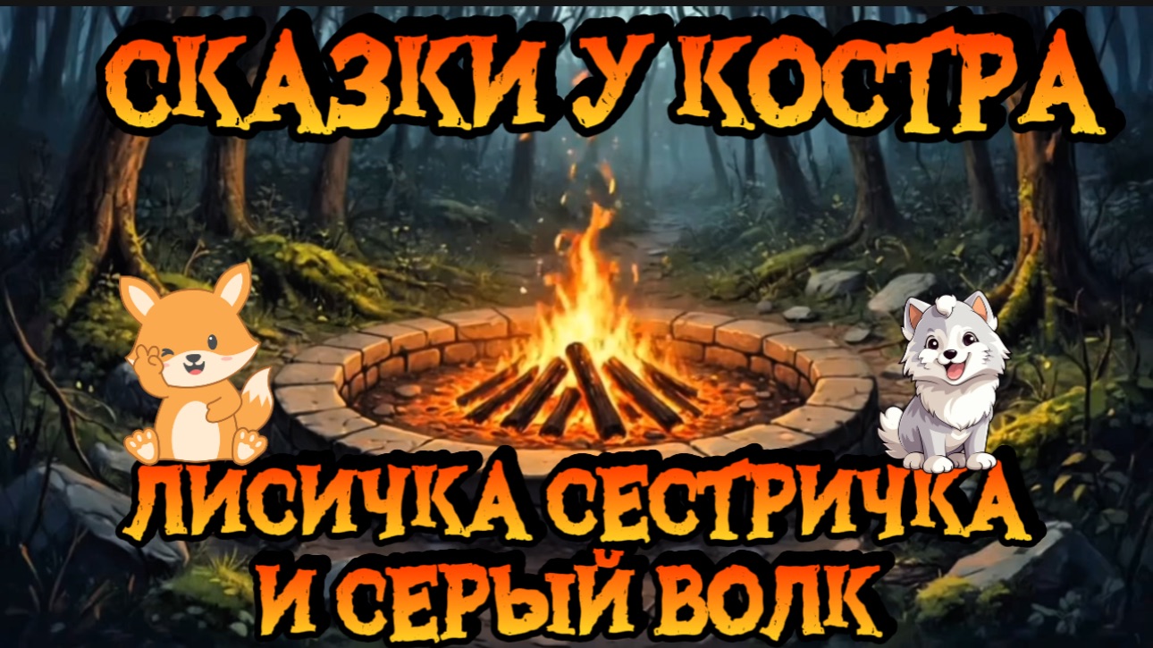 Сказки у костра, Лисичка сестричка и Братец волк , сказки для детей и малышей смотреть онлайн