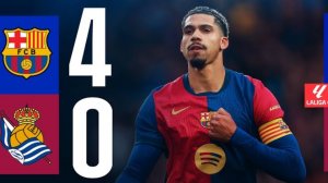 ФК "БАРСЕЛОНА" 4 - 0 РЕАЛ СОСЬЕДАД ЛАЛИГА 2024/25