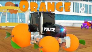 Учим цвета с полицейскими машинами, Меняем шины, мультик про трактор для детей