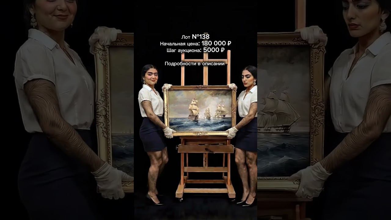 Лот №138 Иван Айвазовский "Бриг Меркурий во время боя" 60х90 см смотреть онлайн