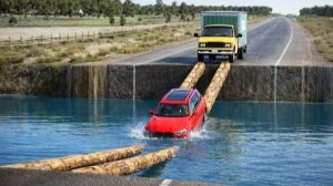 Тачки против невозможного бревенчатого моста #3