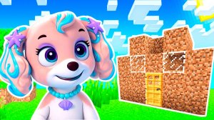 ВСТРЕТИЛ КОРАЛ ЩЕНЯЧИЙ ПАТРУЛЬ и ПОСТРОИЛ ЕЙ ДОМ в МАЙНКРАФТ