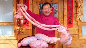 Деревенский хот-пот из бычьего пе#иса. Лучшее блюдо для мужчин. Острый и тягучий. Кухня Китая