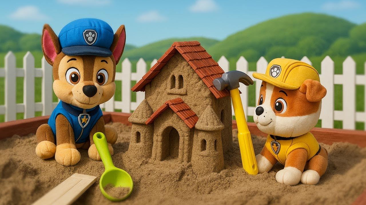 А ты знаешь секретный ингредиент песочного дома? Щенячий патруль в деле - строим дом из песка! смотреть онлайн