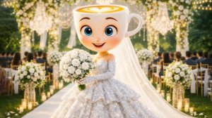 Балерина Капучино выглядит ослепительно в день своей свадьбы.