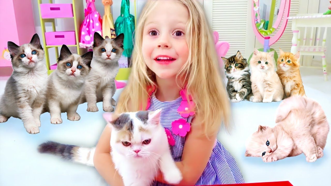 Настя и её истории для детей про кошку и котят смотреть онлайн