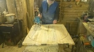 Круглая столешница для нового стола своими руками.