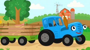 Синий трактор По полям | Песенки Мультики для детей | Синий Трактор песенки для малышей смотреть