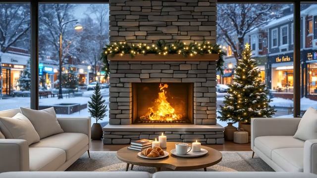 Нежный камин, романтическая музыка для отдыха , уютная зимняя веранда смотреть онлайн