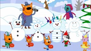 Три Кота Снежные Скульптуры