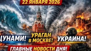 Новости Сегодня 22.01.2026 - Цунами Россия, Москва Ураган, Краснодар, Катаклизмы, События Дня