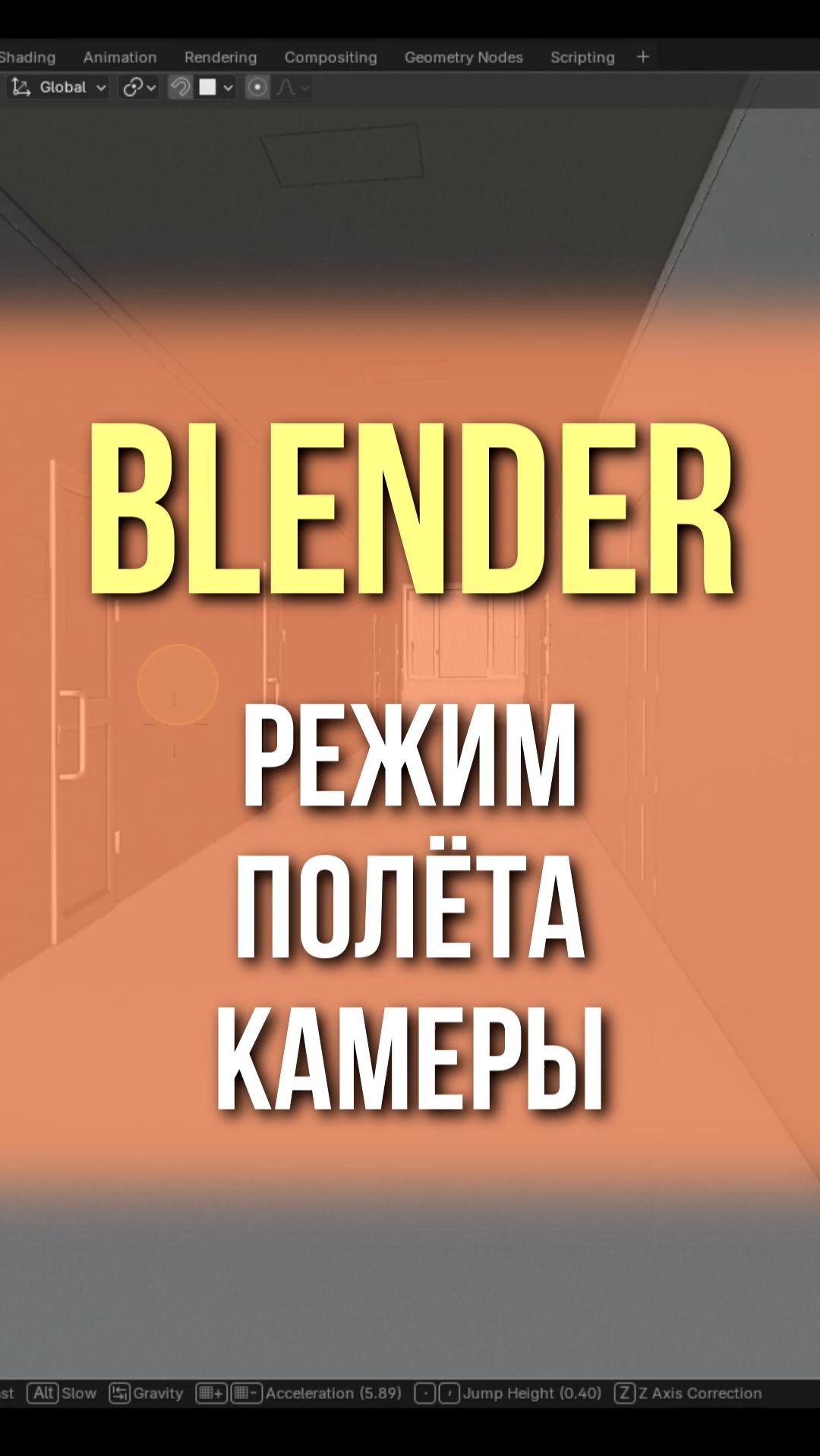 Blender: Режим полёта камеры #dreamer_vr #blender #shorts