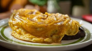 Яичница-болтунья на тосте с творогом