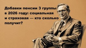 Добавки пенсии 3 группы в 2026 году