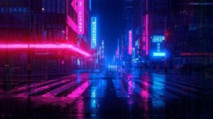 Ночная дорога - Неоновая музыка для настроения и учебы, атмосфера дождя и киберпанка