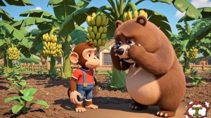 Обезьянка на тракторе 🐒🚜 застрял на ферме с коровами 🐄 | Мультфильм для детей