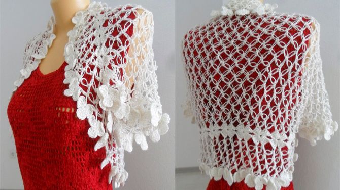 Болеро - Петли соломона , вязание крючком смотреть онлайн