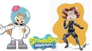 Персонажи Губки Боба Квадратные Штаны в роли супергероев