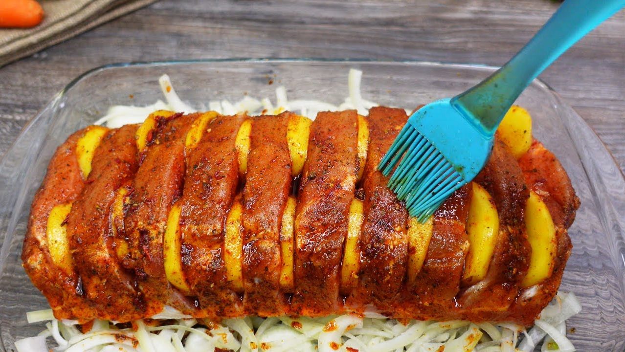 Моя семья впервые попробовала эту свинину в духовке. Легкий рецепт! смотреть онлайн