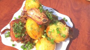 ВКУСНЫЙ РЕЦЕПТ КАРТОФЕЛЯ С МЯСОМ. КАЗАН-КЕБАБ В КАЗАНЕ НА КОСТРЕ.