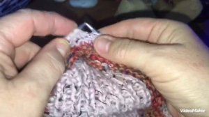 Вязание тапочек следочков для ребенка двумя спицами с одним швом