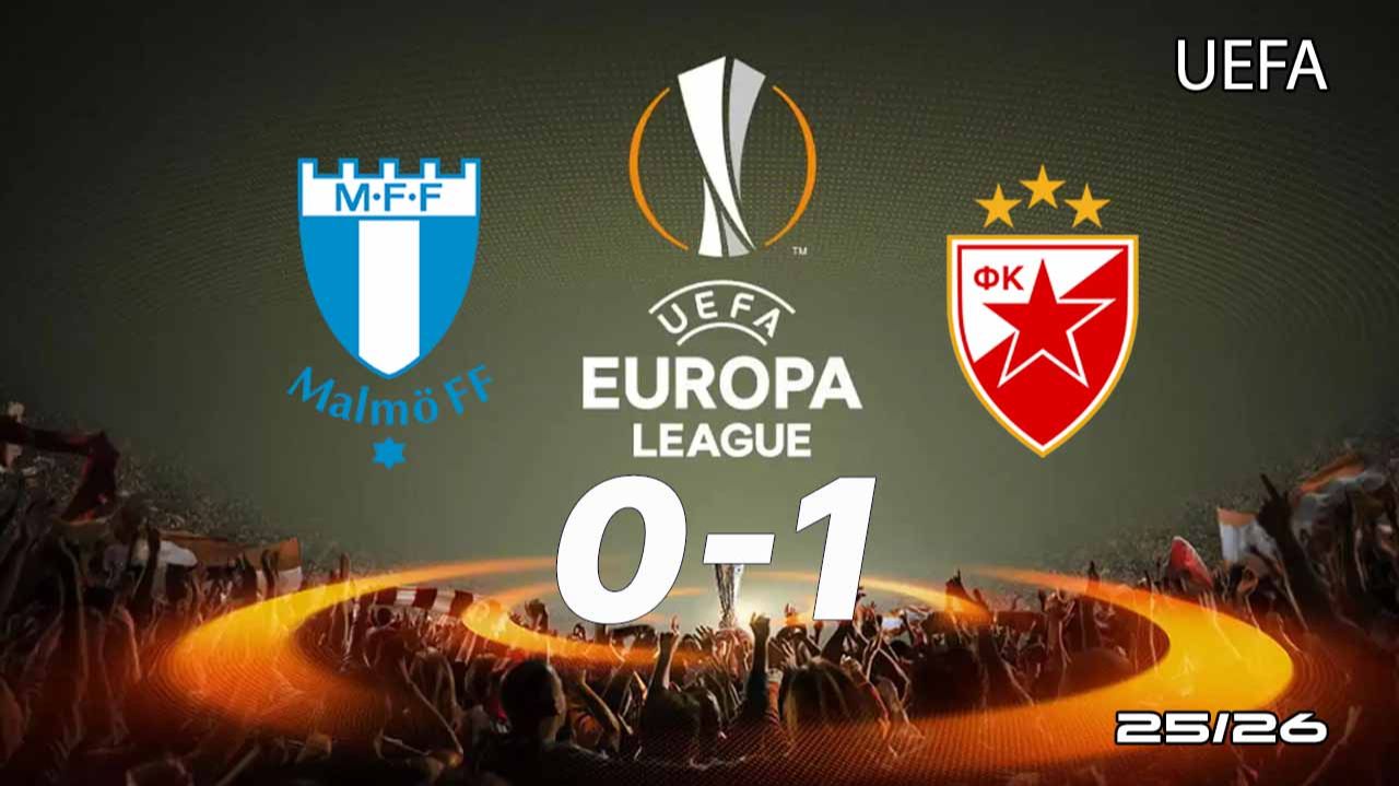Мальмё — Црвена Звезда 0:1. Обзор голов. Лига Европы 25/26. смотреть онлайн
