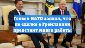 Генсек НАТО заявил, что по сделке о Гренландии предстоит много работы