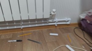 Сделал пластиковые отопления . Однотрубная система . Сборка видео .