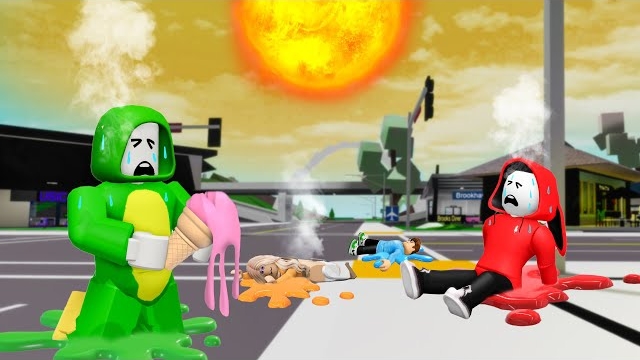 Джей Джей и Майки! Пылающая жара: как пережить знойное лето! Анимация Роблокс смотреть онлайн