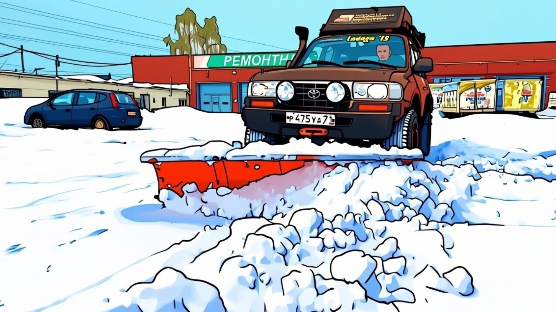 Снегопады и метель больше не проблема! Установили снегоуборочный отвал на Toyota Land Cruiser! смотреть онлайн