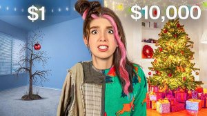 ВЛАД А4 - ЁЛКА за 10$ vs 1000$ Челлендж !