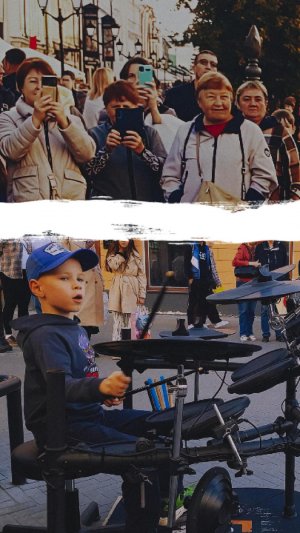 🔥7-ЛЕТНИЙ барабанщик ЗАЖИГАЕТ на улице! Концерт в Казани, Баумана, 13.09.25. VadimVSDrums