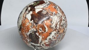 Шар из агата цветочного красного, диаметр 145мм, 4133г. 2043129