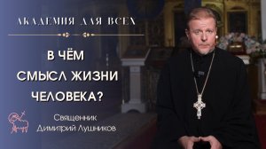 В чём смысл жизни человека? Священник Димитрий Лушников