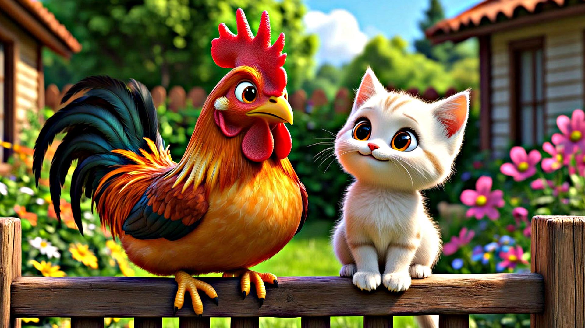 Мультик для детей! Петушок и Котяра: Веселые приключения несерьёзных друзей! смотреть онлайн