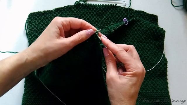 Бомбер спицами