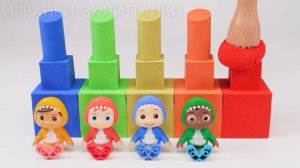 ЛЕПИМ ЦВЕТНЫЕ ПОМАДКИ ИЗ КИНЕТИЧЕСКОГО ПЕСКА ВИДЕО МУЛЬТИКИ ДЛЯ ДЕТЕЙ КАНАЛ ИГРАЛКИ-ЗАЛИПАЛКИ