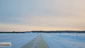 Дорога от Лабытнанги до Салехарда — ледовая переправа. Ямало-Ненецкий АО, январь 2026. ЖизньСеверян