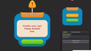 Asset Unity - GUIPack2DFree - Simple Popup System (GUIPack2DFree - система всплывающих окон)