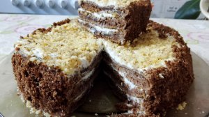 Торт сметанник с грецким орехом