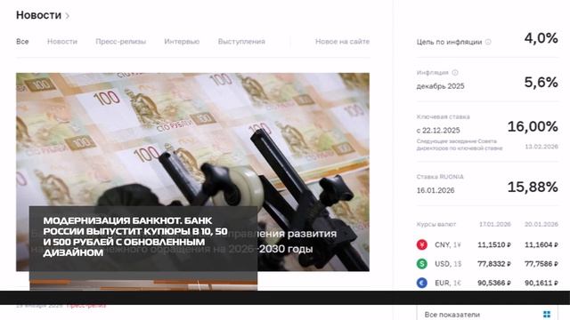 Модернизация банкнот 21-01-2026 смотреть онлайн