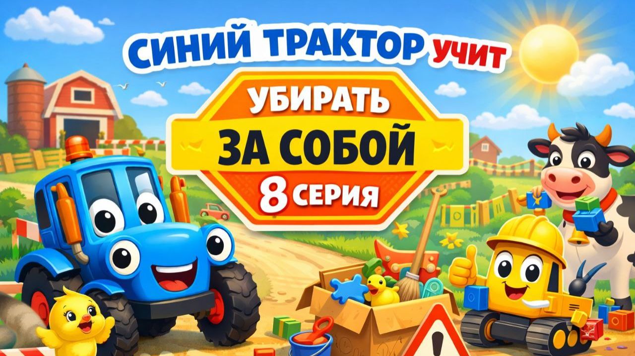Синий трактор учит убирать за собой. Обучаемся вместе с трактором. смотреть онлайн