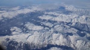 Европейские Альпы из самолёта European Alps from airplane 2026 январь