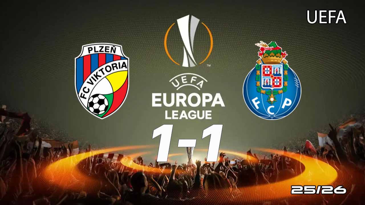 Виктория — Порту 1:1. Обзор голов. Лига Европы 25/26. смотреть онлайн