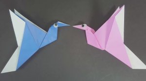 Оригами птичка для детей! Поделки из бумаги своими руками!