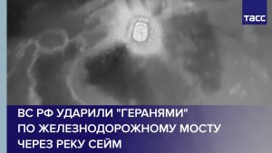 ВС РФ ударили "Геранями" по железнодорожному мосту через реку Сейм