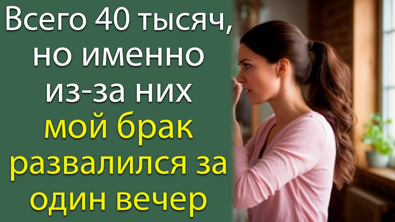 Всего 40 тысяч, но именно из-за них мой брак развалился за один вечер смотреть онлайн