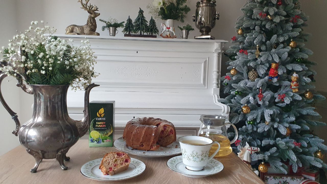 Кекс с клюквой и апельсином